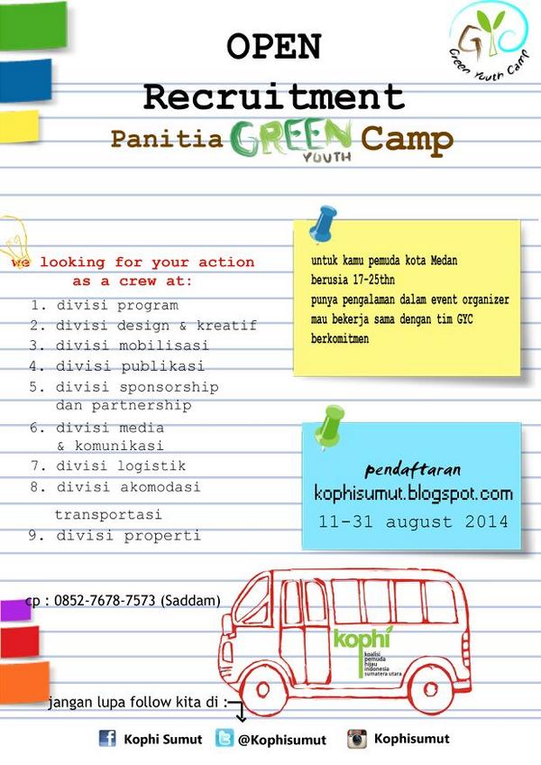 sore penggiat lingkungan, kmaren mimin uda kasi info ttg oprec panitia GYC kan? Hari ini kita kasi liat brosurnya :)》