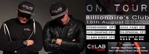 Too Keen for Friday!! On tour with <a href="/COLABCT/">COLAB™</a> <a href="/DJMixi/">DJMIX AL.IN</a> @jamiesaint <a href="/Flash_Kings/">Flash Kings</a> <a href="/Grimehouse_SA/">Grimehouse</a> + more