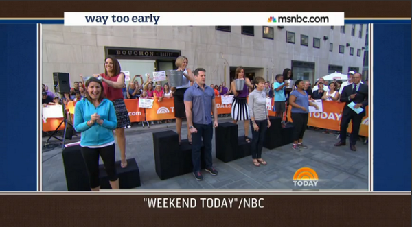 MSNOWNews's tweet image. .@ThomasARoberts takes the ice bucket challenge on @TODAYshow to raise awareness for ALS: on.msnbc.com/XcTg5h