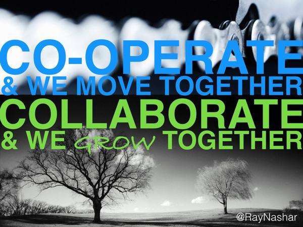 RayNashar's tweet image. COOPERATE: move together.
COLLABORATE: grow together.
#ADEdu