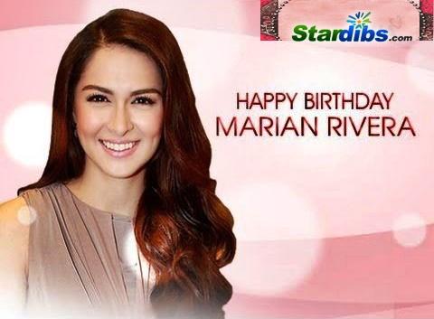 Happy Birthday to the Gorgeous and the no.1 Sexiest woman in the world Ms. Marian Rivera! Greetings from stardibs! :) 