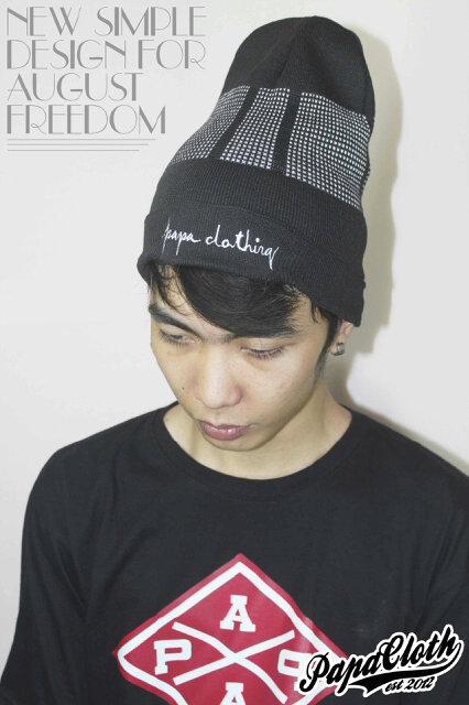 AUGUST FREEDOM | Beanie | Code: BN-WRTYP | Black | IDR 85K