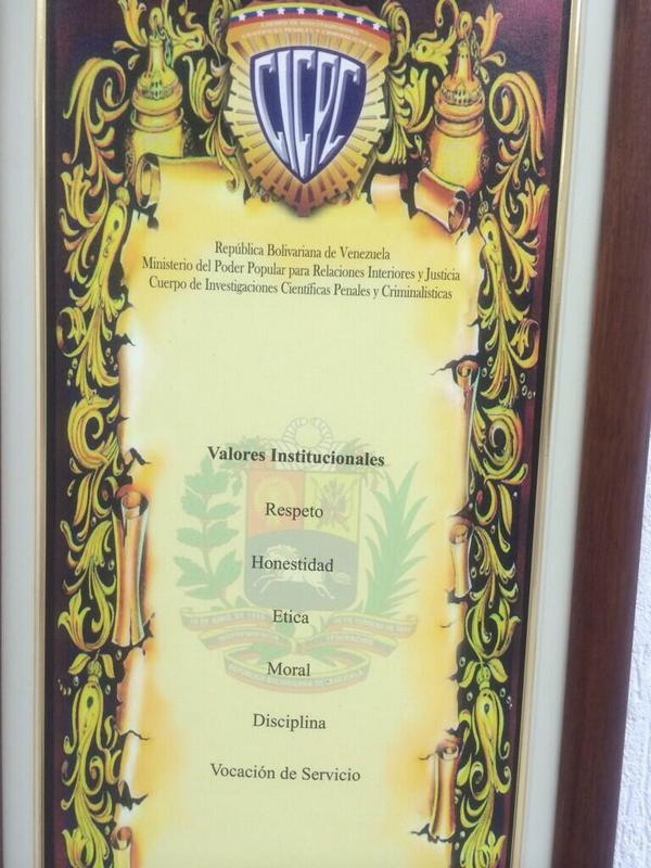 A todos los Policías de esta Patria. Jamás olvidemos estos valores. Tenemos la certeza que somos agentes de PAZ.