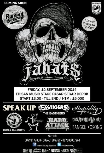 #JAHATS 12 SEPT '14 at @Edisanmusic Depok-Indonesia With <a href="/BangkuKosong_PR/">Bangku Kosong ™</a> <a href="/Stupiditos_/">STUPIDITY 25</a> Cc. <a href="/ncekBK/">Tahu Bulat</a> <a href="/NorthonJuliand/">Northon Siagian</a>