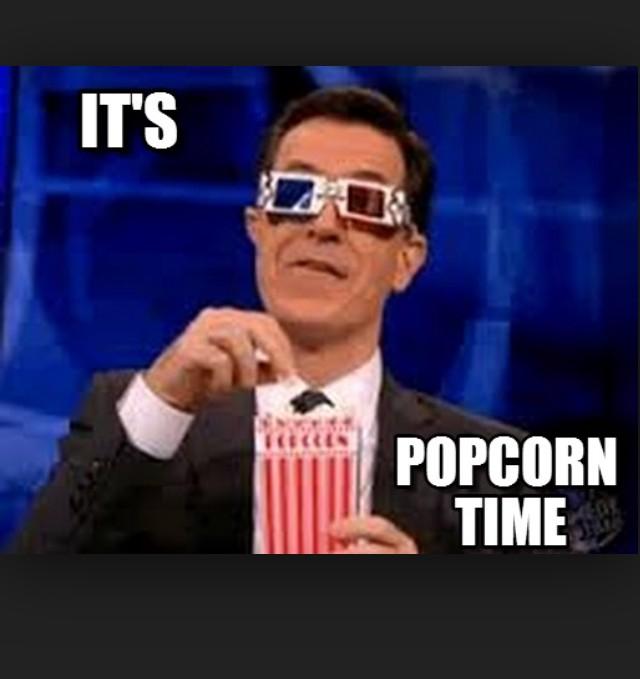 Facebook Drama Meme Eating Popcorn