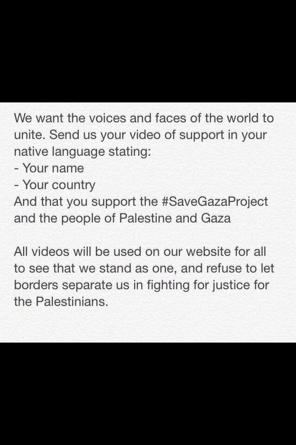 We need more videos plz send to SaveGazaProjectWorldwide@gmail.com️