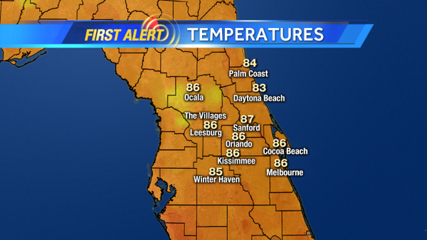 amysweezey's tweet image. Middle to upper 80s at 11am. Climbing to lower 90s before cooling rain arrives. #cflwx #wesh2storms