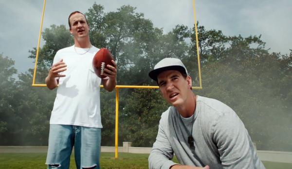 Broncos's tweet photo. Peyton and Eli are back and rapping for @DIRECTV.

WATCH: http://t.co/B6Or9ibzWb http://t.co/pyh94reI8m