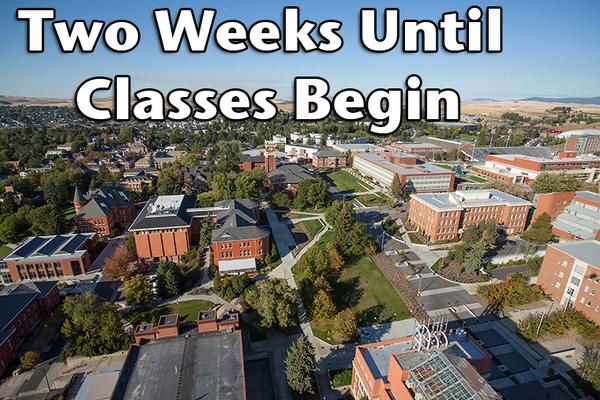 WSUPullman's tweet photo. Two weeks until classes begin @WSUPullman. #WSU #GoCougs #WSUWOW http://t.co/DwS64ITu8f