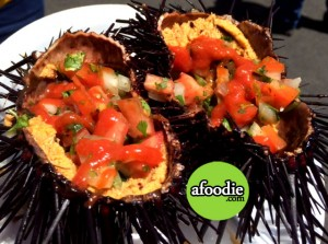 afoodiecom's tweet photo. yummy  find! Uni sea urchin ceviche http://t.co/uL4OU1aizU http://t.co/lg15Y2nYEY