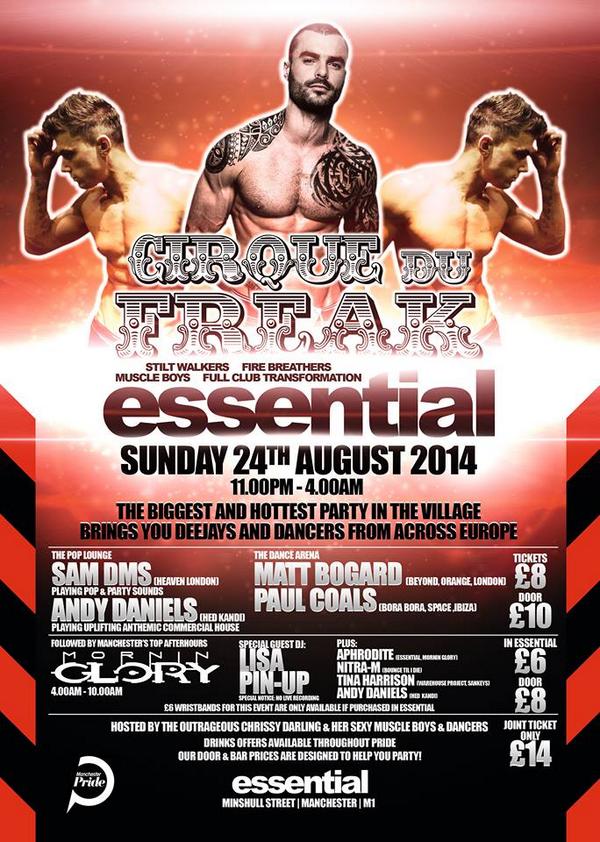 Essential_Mcr's tweet photo. Pride Sunday @ @Essential_Mcr http://t.co/SyPc60M90L