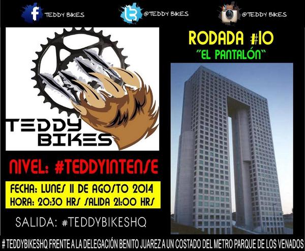 teddybikes's tweet photo. Nuestra Rodada 10 !!! 
#teddybikes #teddybikesintense 
Aqui la ruta: http://t.co/T6r5I5wtdi http://t.co/d28Y2njDVh