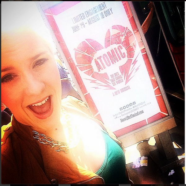 AtomicMusical's tweet photo. .@GraceStockdale takes a one-more-week selfie. Don't miss your chance to see #AtomicMusical! Photo via Instagram. http://t.co/1hUhI29wli