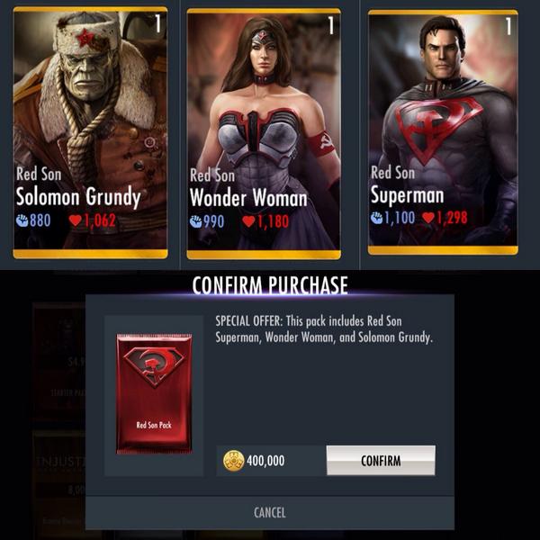 red son wonder woman injustice