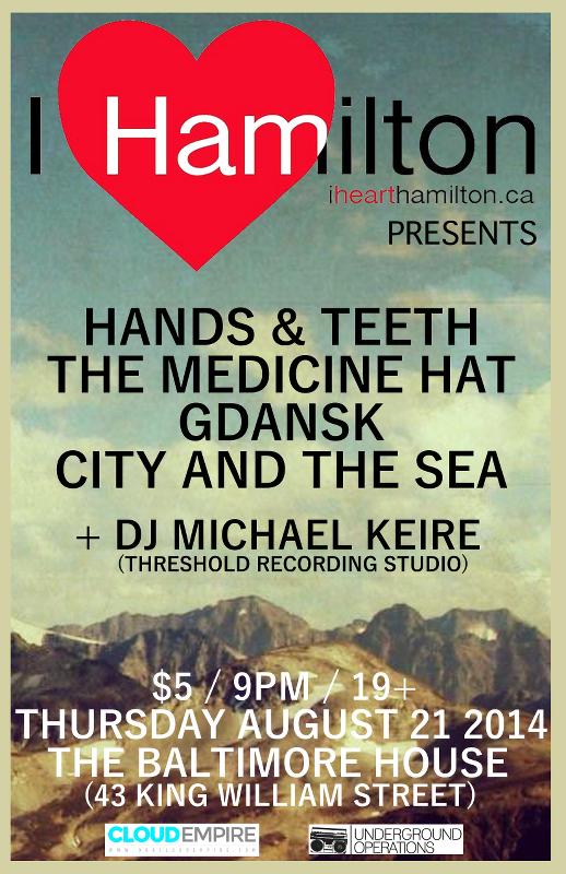 Thursday Aug. 21 <a href="/BaltimoreMMXI/">Baltimore House</a>! @TheMedHatMusic <a href="/handsandteeth/">Hands & Teeth</a> @GdanskBand <a href="/cityandthesea/">The City and the Sea</a> <a href="/michaelkeire/">Michael</a>! So excited!