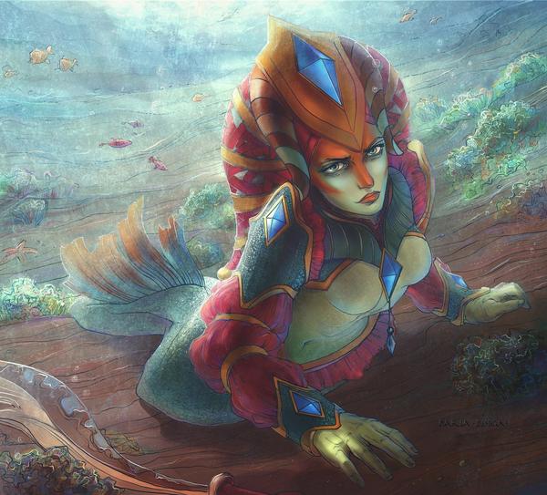Daria_Design's tweet photo. Eva Green as Naga Siren :D http://t.co/wfDgR2RLCb #NagaSiren #slithice #DotA2 #DotA2Art #DariaDesign http://t.co/Ank9whbTn1