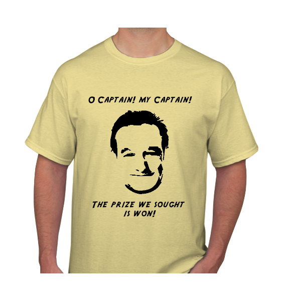 TeeSmileDotCom's tweet photo. O Captain! My Captain! Sorry to see you go! https://t.co/g0h1COmZAG #RobinWilliams http://t.co/d0O7N5oCog
