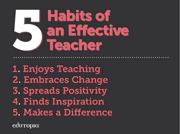 5 habits of an #effectiveteacher #edchat #oaesa #naesp