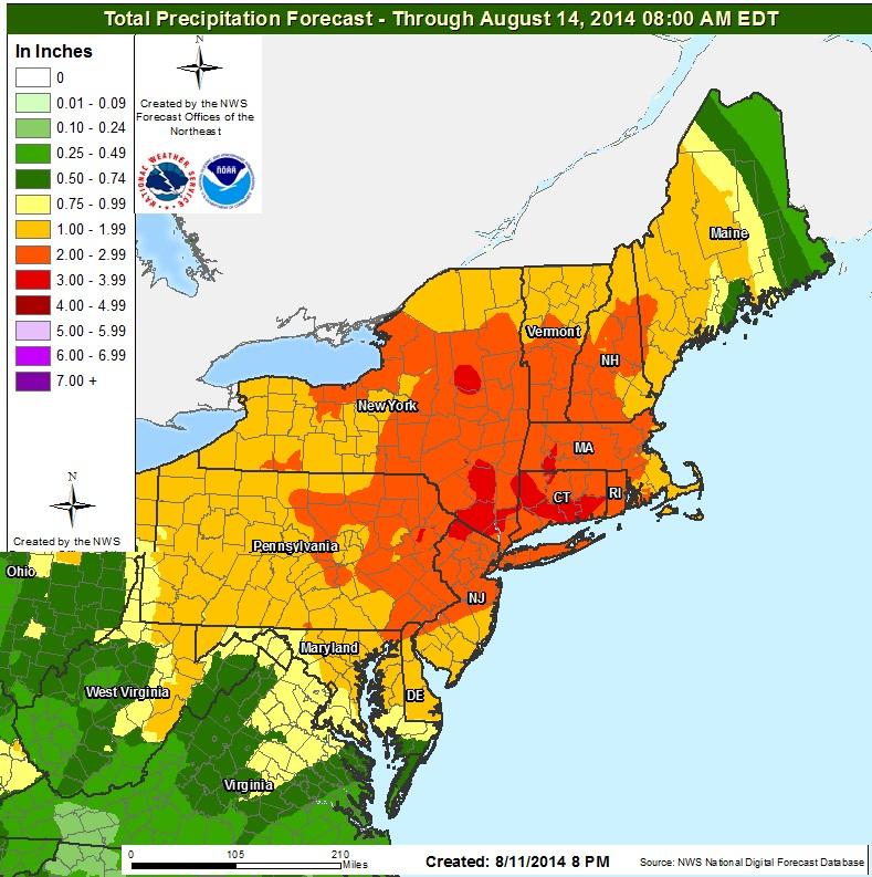 Weather in Connecticut (Stratford, Washington underwater, airport