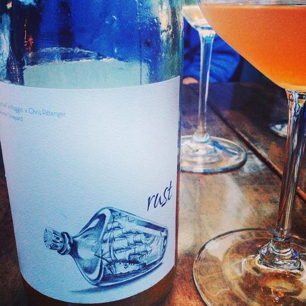 CaroPardilla's tweet image. Getting a taste of @mvoltaggio's orange wine #rustwine. ift.tt/1ul4VMO