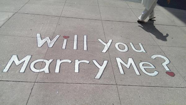 ROMPatrons's tweet photo. ICYMI: Someone chalked the question on @ROMToronto's Plaza today! #ROMance #lovetherom http://t.co/uuYa5hOGYO