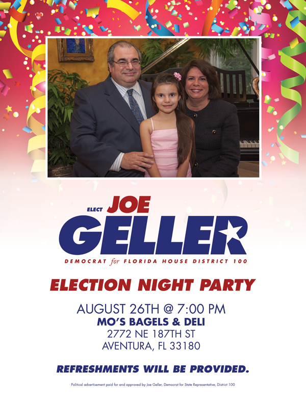 AFTER you vote, please join us for our Election Night Party in Aventura this evening!