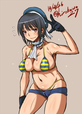 絵のリハビリがてらSurface Pro 3で初めて描いてみましたよ、休憩除けば60分ちょいちょいでできたはず!  #艦これ版深夜の真剣お絵描き60分一本勝負  高雄さんは…チョロいっ!w 