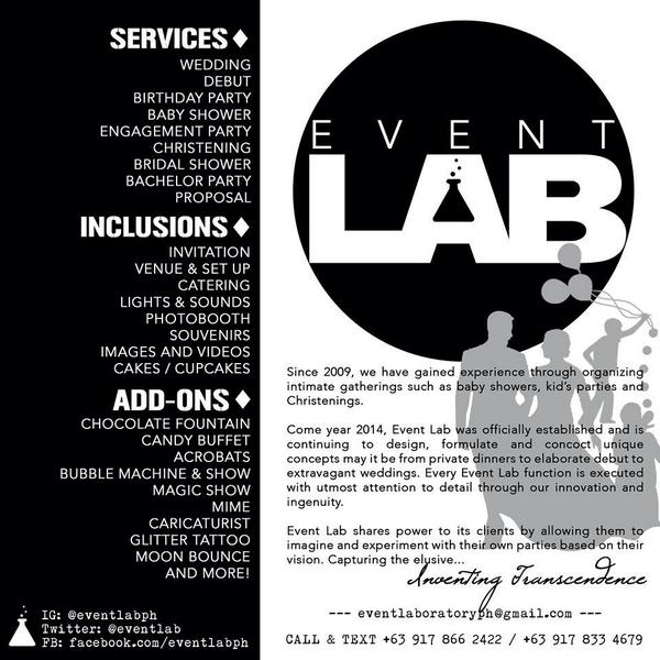 EventLabph's tweet photo. For inquiries/appointments:

eventlaboratoryph@gmail.com

FB: http://t.co/qTL7NjqqNt
IG: @eventlabph http://t.co/hbq79YUN4x