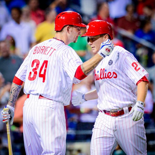 Phillies's tweet image. Psst…Nice HR @cody_smasche. Did you hear @wudeydo34 had 12 K’s to get the W? #ThrowStrikes #PhotoOftheGame