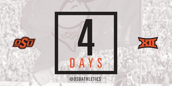 OSUAthletics's tweet photo. 4 days until kickoff! #okstate http://t.co/l92IIaHV02