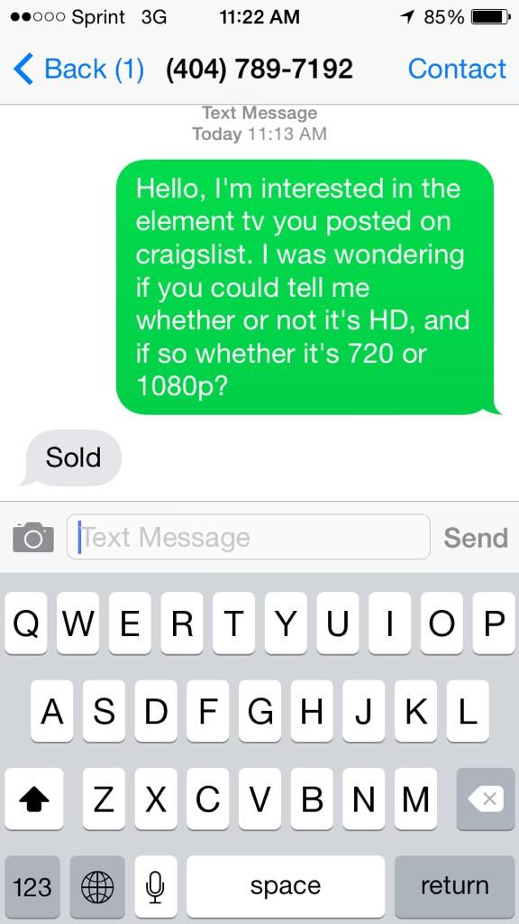 lilman091's tweet photo. Sir I didn't make an offer. I was asking a question http://t.co/5qFWclBqwq