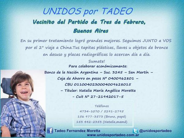 unidosportadeo's tweet photo. @MalcomOficial http://t.co/gHHxPH75sm Día Nacional de la Solidaridad, dona $10 y RT, te necesito a VOS! http://t.co/t8NuKOFRNU