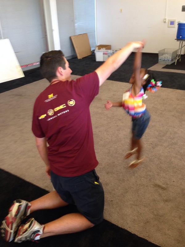 Superbreadma's tweet photo. Rosser Andy is getting along really well with the pretty little girl! #RossImpact #Sec4 http://t.co/dbL0MZAUGd