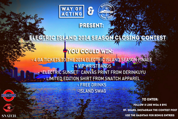 wayofacting's tweet photo. WIN YOUR WAY TO @ElectricIsTO in the #WOA &amp; @bohemianyc #WOAClosingContest!! RT to enter -> http://t.co/rjFniHiBjw http://t.co/enNVTx0B8Z