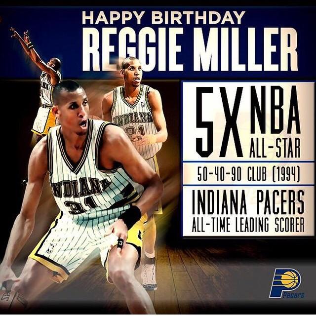 Happy Birthday to of the purest shooters and clutch players of all time. Reggie Miller. 