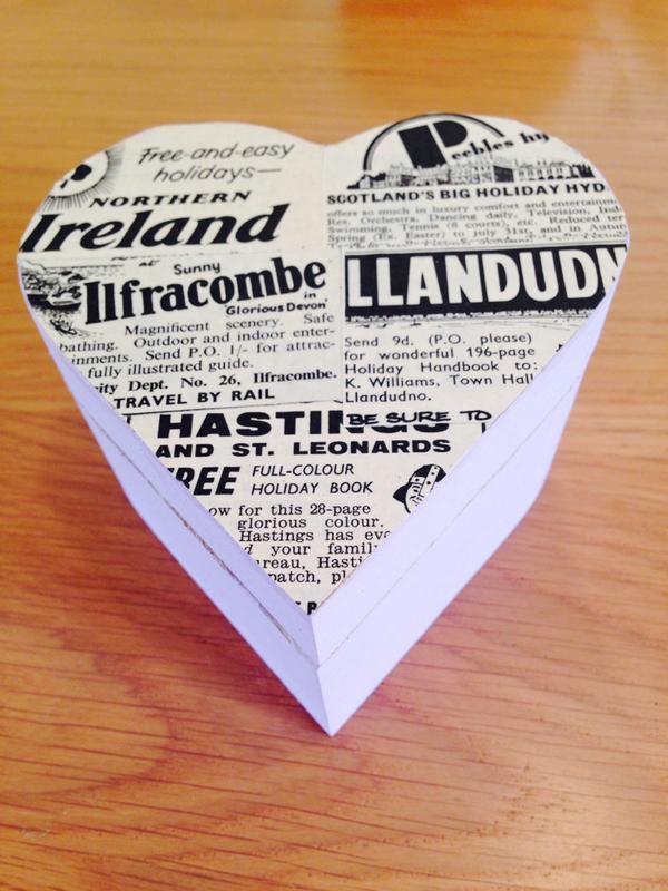defunct2funk's tweet image. Upcycled 1950&apos;s magazines into cute wooden gift/jewellery boxes. #upcycling #iloves #sheffieldissuper