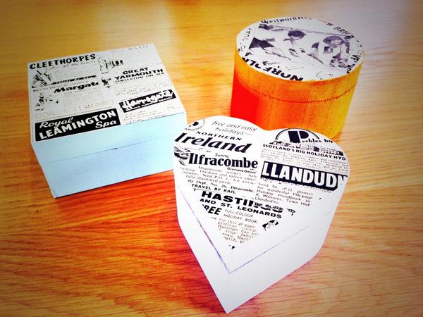 defunct2funk's tweet image. Upcycled 1950&apos;s magazines into cute wooden gift/jewellery boxes. #upcycling #iloves #sheffieldissuper