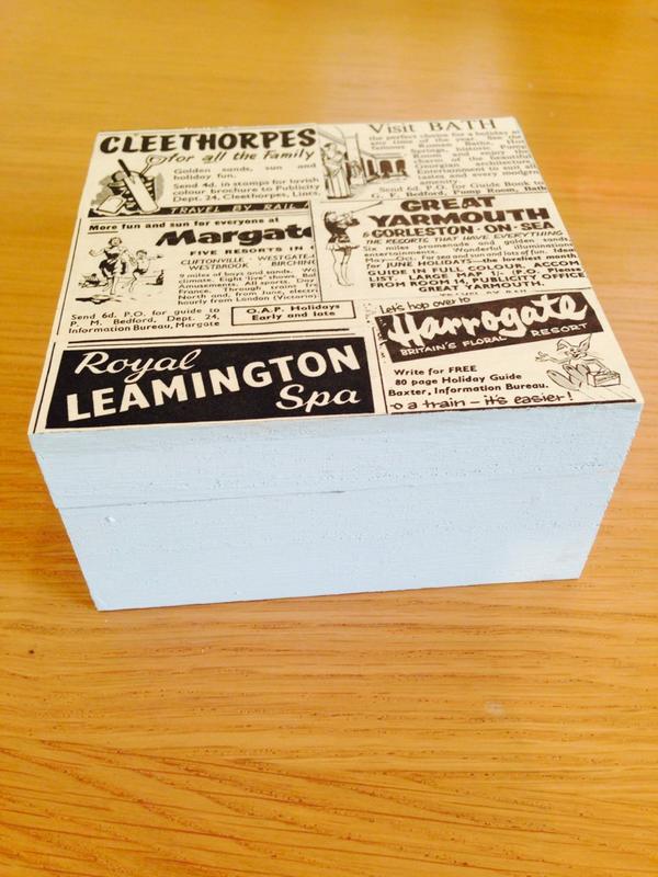 defunct2funk's tweet image. Upcycled 1950&apos;s magazines into cute wooden gift/jewellery boxes. #upcycling #iloves #sheffieldissuper