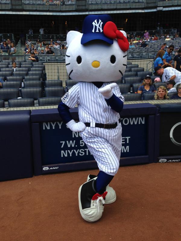 New York Yankees on X: Hello Kitty is on hand as the #Yankees go for the  sweep.  / X