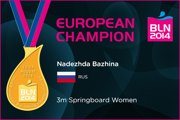 Congratulations, Nadezhda Bazhina! ! #championBLN2014 #diving #BLN2014