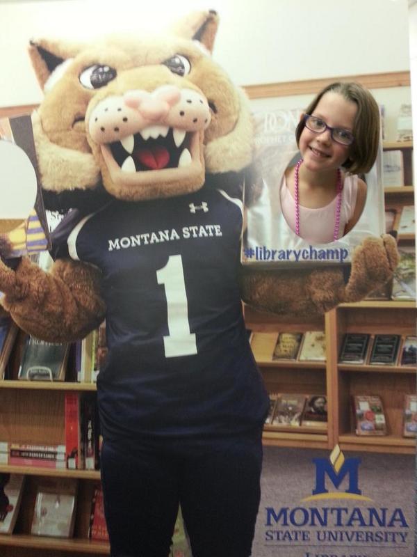 jaclark's tweet photo. We missed Catapalooza, but she still wants to be a @msulibrary #librarychamp http://t.co/ohmU2Awa9p
