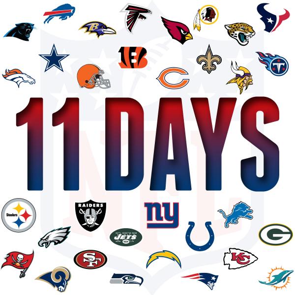 NFL's tweet photo. 11 Days... #Kickoff2014 http://t.co/IDJZEJZ1FN