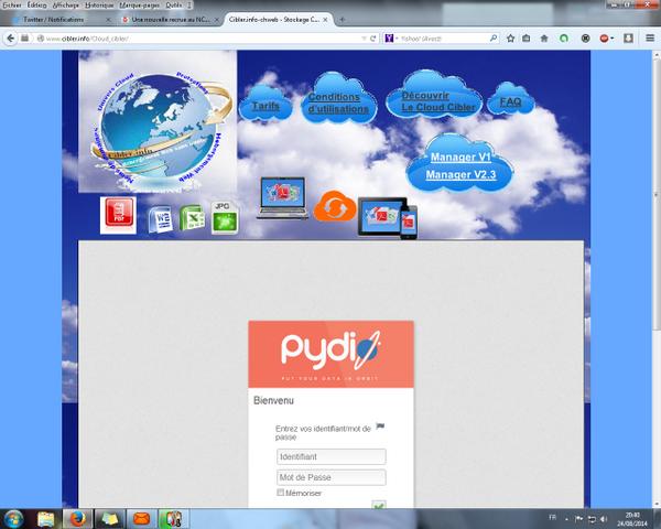 cibler_info's tweet image. Nouvelle interface stockage dans le cloud cibler avec partage de fichiers et manager plus stylé et sécurisé