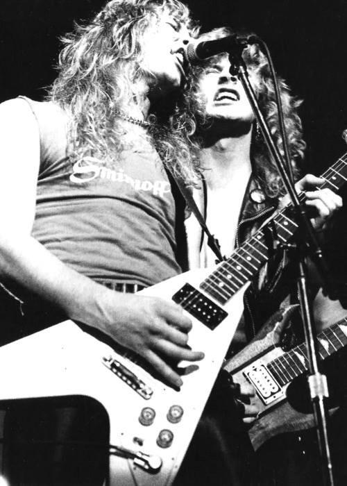 Young James Hetfield And Dave Mustaine