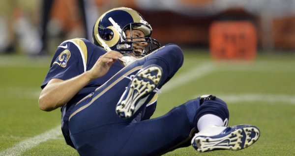 SInow's tweet photo. Report: Sam Bradford out for the season with a torn ACL http://t.co/afEdNwkbby http://t.co/LNbdF1Uq58