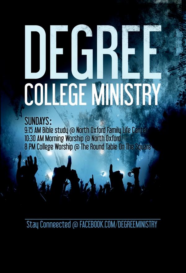 DegreeMinistry's tweet photo. Tonight #RoundTable 8 PM on the Oxford Square! Hope to C you there! Also take note of our new times 4 Sunday mornings http://t.co/NHI8MMNRq2