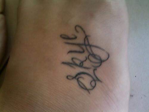 Skye Aj Dodson On Twitter My Boyfriend Got A Tat Of My Name On His Hand 3 Tattoo Skye Ryandodson Dodson Http T Co Mkworlliev