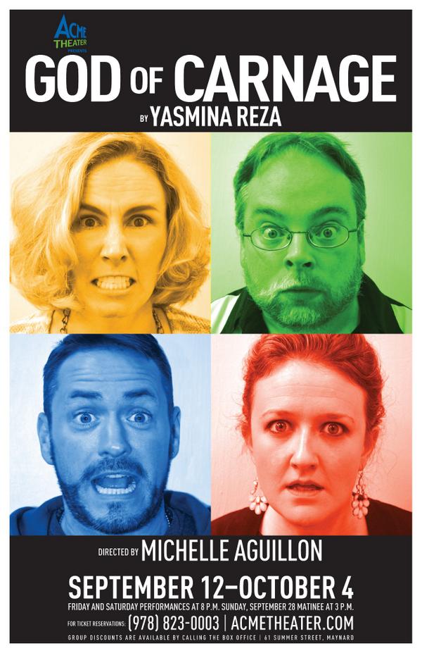 Check out the new poster for God of Carnage which opens 9/12! Tix @ ticketstage.com/T/ACMETP