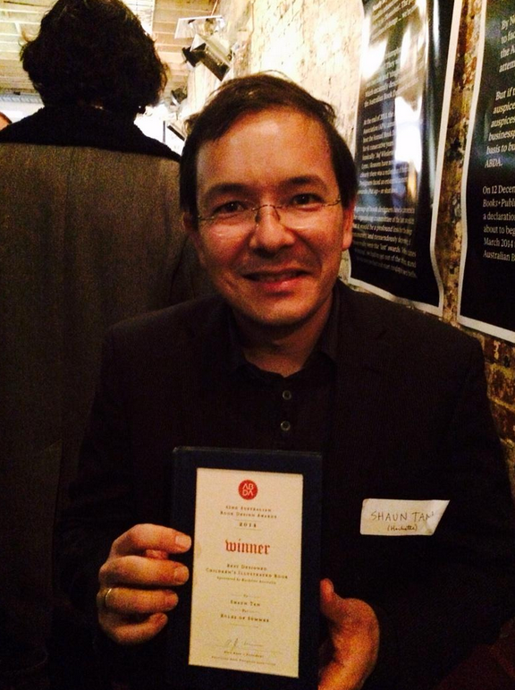 HachetteKidsANZ's tweet photo. Big congrats to Shaun Tan! Rules of Summer won Best Designed Children’s Book @theABDA #BookDesignAwards on Friday! http://t.co/vgeEnRNwuK
