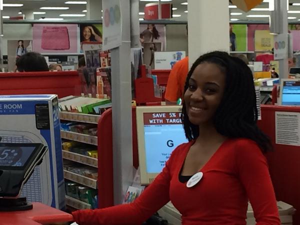 Monica getting her blue on...#targetgoesblue